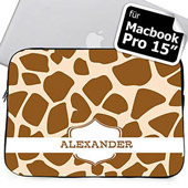 Braune Giraffe Personalisierte MacBook Pro 15 Tasche (2015)