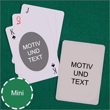 Mini Kartenspiel Oval Beidseitig Personalisierbar