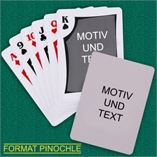 Modern Personalisierte Beidseitige Binokel Spielkarten