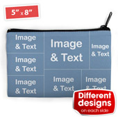 6er Fotokollage Medium Kosmetiktasche Beide Seiten einzeln personalisieren