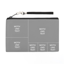 Facebook Instagram Fotos auf Clutch Tasche, Klein, Zwei gleiche Seiten
