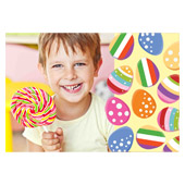 Bunte Ostereier 3D Fotokarten / Kippkarten