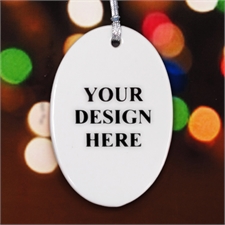 Porzellan Schmuck Oval Personalisieren mit Foto und Text