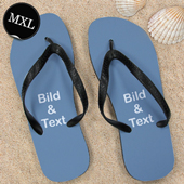Personalisierte Strandsandalen Herren Größe XL 46-48 ZWEI BILDER Schwarz