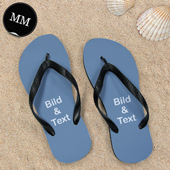 Personalisierte Strandsandalen Herren Größe M 41-43 ZWEI BILDER Schwarz