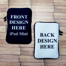 iPad Mini Tasche Hochformat Beidseitig Personalisieren mit Reißverschluss 21,0 x 14,6 cm