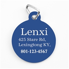 Blau Royal Personalisierte Hundemarke Dogtag Einseitig