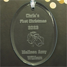 Babys Erster Weihnachtsschmuck Personalisiert aus Glas