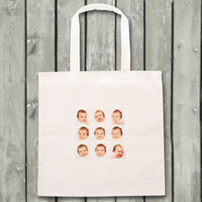 Neun Fotos Collage Stofftasche Budget