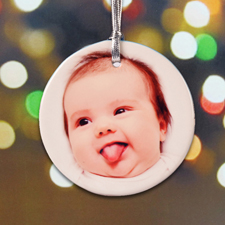 Babys Erste Weihnachten Keramikschmuck Rund