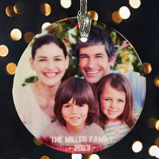 Die liebe Familie Fotoerinnerungen Runder Porzellanschmuck