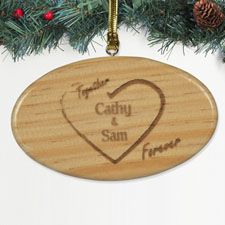 Holzschmuck Weihnachten Oval