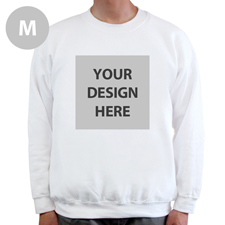 Sweatshirt Foto Vollbild Weiß Größe M