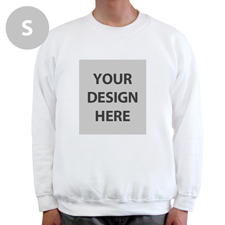 Sweatshirt Foto Vollbild Weiß Größe S