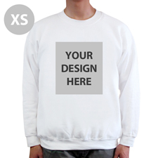 Sweatshirt Foto Vollbild Weiß Größe XS