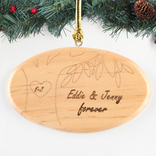 Personalisiert Graviert Unsere Liebe wächst und wächst Holzschmuck