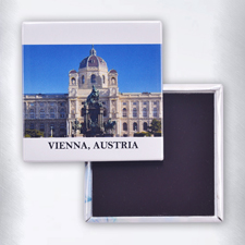 Weißer Rand oben und unten Personalisierter Text Solider Magnetbutton