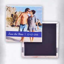 Textbox Blau Personalisierter Solider Magnetbutton