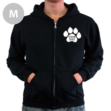Pfote Personalisierte Hoody Schwarz Größe M