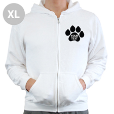 Pfote Personalisierter Hoody mit Reißverschluss XL