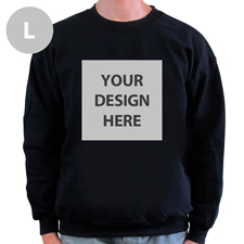 Sweatshirt Foto Vollbild Schwarz Größe L