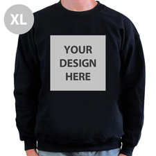 Sweatshirt Foto Vollbild Schwarz Größe XL