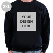 Sweatshirt Foto Vollbild Schwarz Größe XXL
