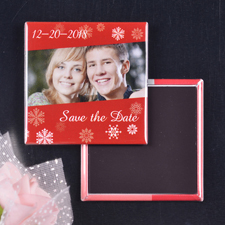 Schnee Inspiration  Save the Date Hochzeitsbutton