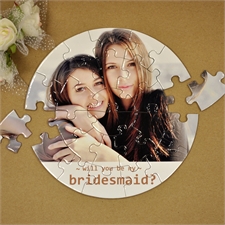 Brautjunger Rundes Puzzle Personalisieren Durchmesser 18,4 cm