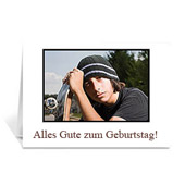 Klassisch weisse Foto-Geburtstagskarten, 12,7x17,78 gefaltet