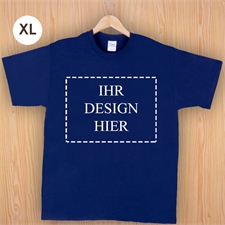 Größe XL, T-Shirt, Navy, Dunkelblau, Querformat, Personalisiert 100% Baumwolle
