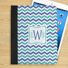 Blaue und Hellblaue Wellen iPad Folio Case Personalisieren
