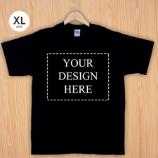 Cotton Black  Left Chest Image Adult Extra Large