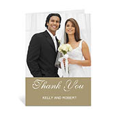 Zeitlose Hochzeitskarte, Hochformat 12,7 cm x 17,8 cm, Doppelkarte Gold