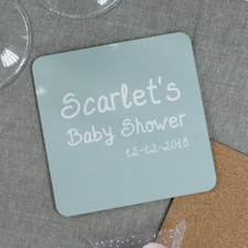 Babyblau Bierdeckel Kunststoff und Kork Text eingeben Einzelstück