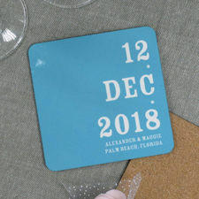 Hellblau Bierdeckel Kunststoff und Kork Text eingeben Einzelstück