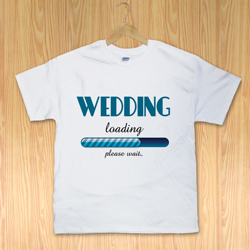 Hochzeit lädt T-Shirt Gestalten Weiß Kleine Größe Small