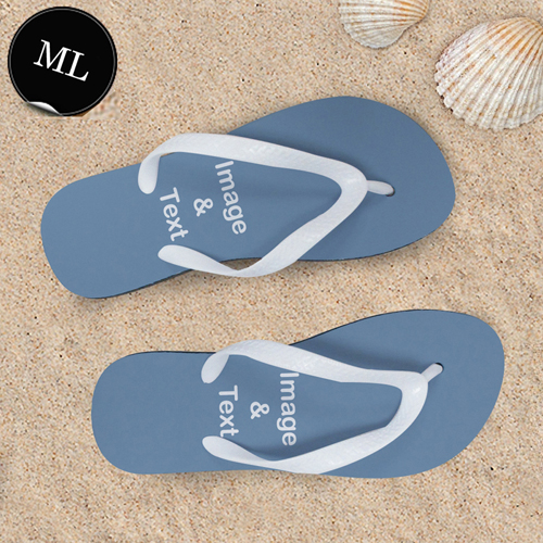 Personalisierte Strandsandalen Herren Größe L 44-45 ZWEI BILDER Weiß