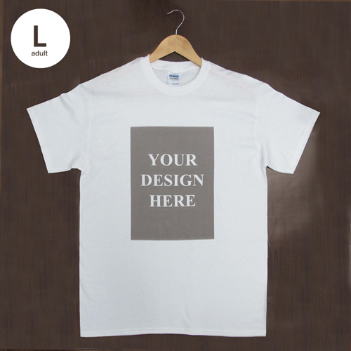 Weiß Große Größe L T-Shirt Baumwolle Hochformat für Erwachsene Gestalten