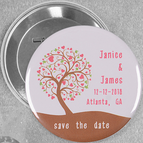 Eiche Hochzeit Button 76mm