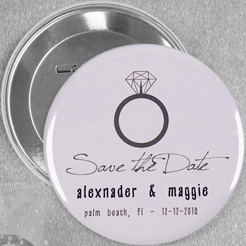 Verlobungsring Button 76mm Personalisiert