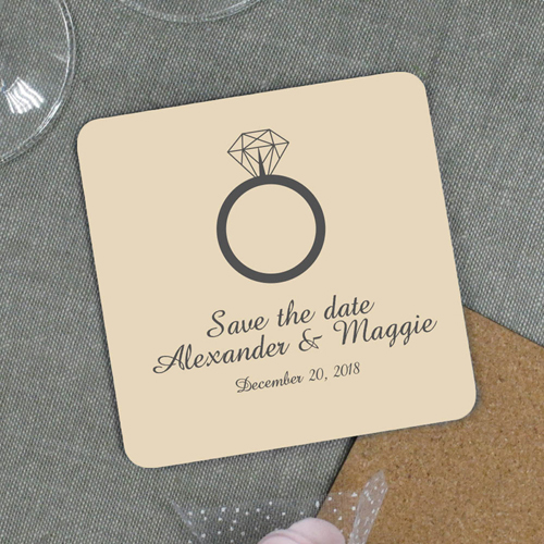 Eheringe Bierdeckel als Einladung