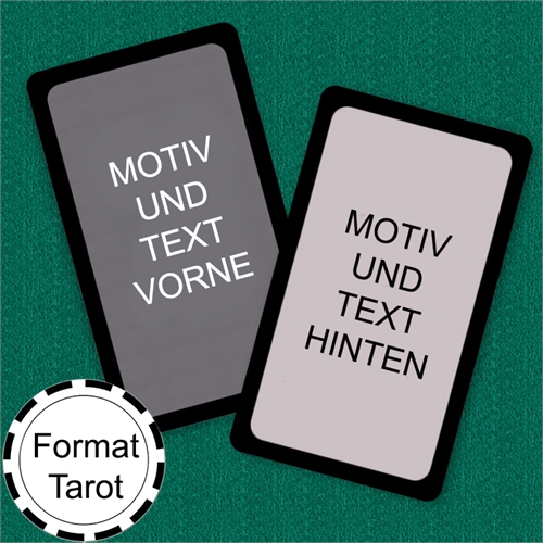 Tarot Size Custom Cards (Blank Cards) Black Border