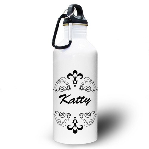 Blumenmuster Wasserflasche zum Personalisieren