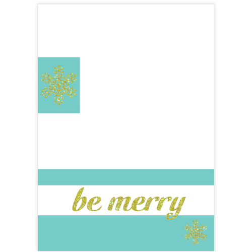 Fröhliches Schneeflöckchen Gold Glitzer Weihnachtswünsche 127x178
