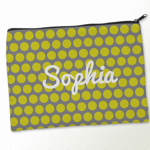 Gelb und Grau Clutch Beide Seiten Gleich Personalisieren 24,1 x 33,0 cm