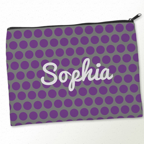 Purple und Grau Clutch Beide Seiten Gleich Personalisieren 24,1 x 33,0 cm