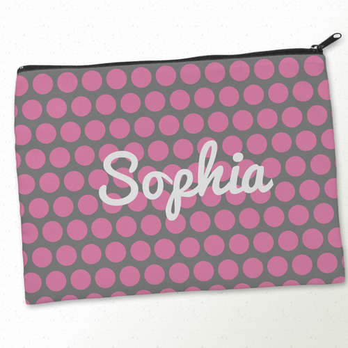 Pink und Grau Clutch Beide Seiten Gleich Personalisieren 24,1 x 33,0 cm