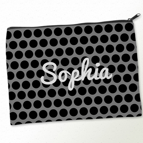 Beiger Zipper Clutch Beide Seiten Gleich Personalisieren 24,1 x 33,0 cm