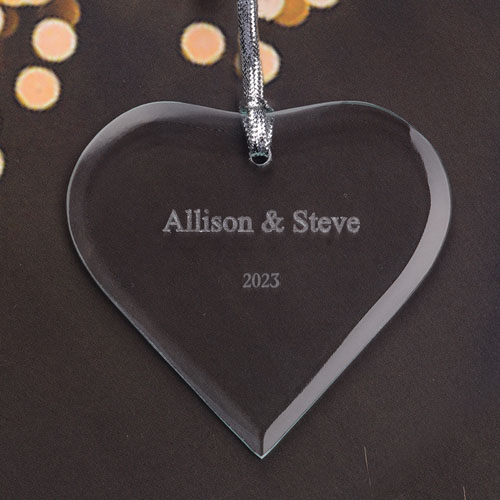 Hochzeit Herz Anhänger aus Glas Personalisierter Schmuck